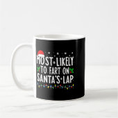 Most Likely To Fart On Santa's Lap Family Matching コーヒーマグカップ (左)