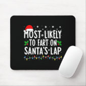 Most Likely To Fart On Santa's Lap Family Matching マウスパッド (マウス)