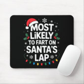 Most Likely To Fart On Santa's Lap Family Matching マウスパッド (マウス)