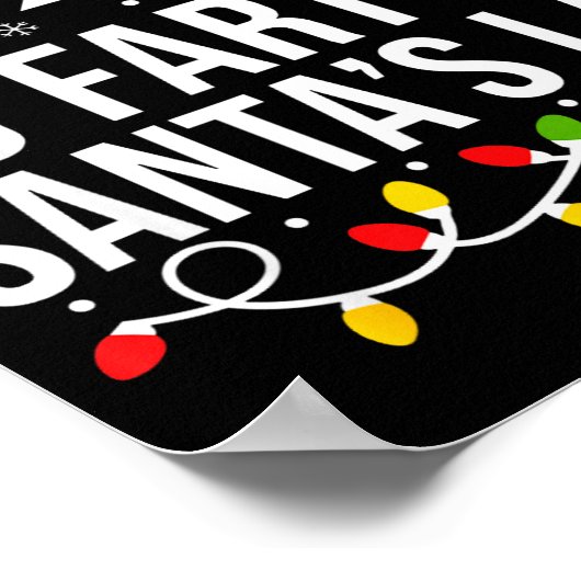 Most Likely To Fart On Santas Lap Funny Christmas  ポスター (角)