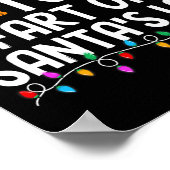 Most Likely To Fart On Santa's Lap Funny Christmas ポスター (角)