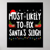 Most Likely To Fix Santa Sleigh Family Matching Ch ポスター (正面)