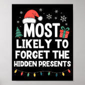 Most Likely To Forget The Hidden Christmas Funny  ポスター (正面)