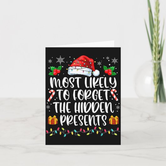 Most Likely To Forget The Hidden Family Christmas  カード (正面)