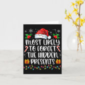 Most Likely To Forget The Hidden Family Christmas  カード (黄色い花)