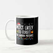 Most Likely To Forget The Hidden Family Christmas コーヒーマグカップ (左)