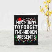 Most Likely To Forget The Hidden Matching Christma カード (黄色い花)