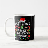 Most Likely To Forget The Hidden Matching Xmas  コーヒーマグカップ (左)