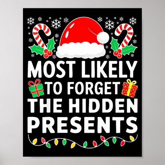 Most Likely To Forget The Hidden Shirt Christmas  ポスター (正面)