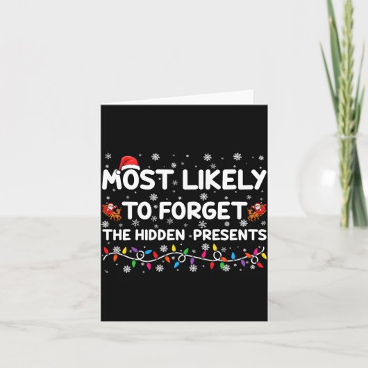 Most Likely To Forget The Hidden Xmas カード (正面)