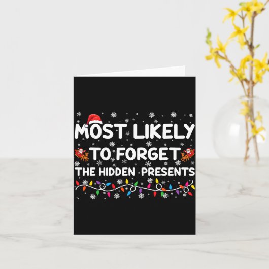 Most Likely To Forget The Hidden Xmas  カード (黄色い花)
