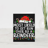 Most Likely To Get Run Over By A Reindeer Matching カード (正面)