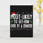 Most Likely To Get Run Over By A Reindeer Matching カード (黄色い花)