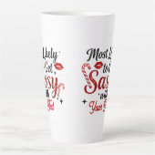 Most Likely to Get Sassy Personalized Mug カフェラテマグ (正面)