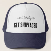 Most Likely To Get Shipfaced Funny Cruise  キャップ (正面)
