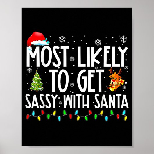 Most Likely To Get Sy With Santa Christmas  ポスター (正面)
