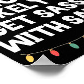 Most Likely To Get Sy With Santa Christmas Funny X ポスター (角)