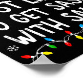 Most Likely To Get Sy With Santa Funny Matching Ch ポスター (角)