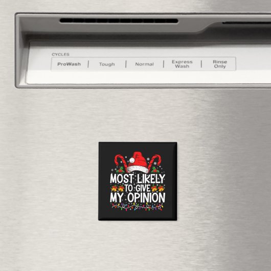 Most Likely To Give My Onion Funny Christmas  マグネット (インサイチュ (食洗機))