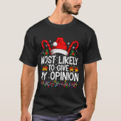 Most Likely To Give My Onion Funny Christmas  Tシャツ (正面)