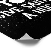 Most Likely To Give Santa A Hug Family Funny Chris ポスター (角)