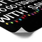 Most Likely To Go Fishing With Santa Family Christ ポスター (角)