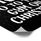 Most Likely To Go Gym On Christmas Funny Family Sn ポスター (角)