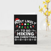 Most Likely To Go Hiking Christmas Adventure Hikin カード (黄色い花)