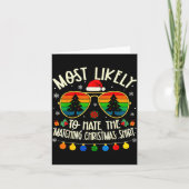 Most Likely To Hate The Matching Christmas Shirt F カード (正面)