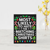Most Likely To Hate The Matching Christmas Shirts  カード (黄色い花)