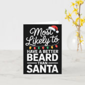 Most Likely To Have A Better Beard Than Santa Funn カード (黄色い花)