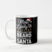 Most Likely To Have A Better Beard Than Santa Funn コーヒーマグカップ (左)