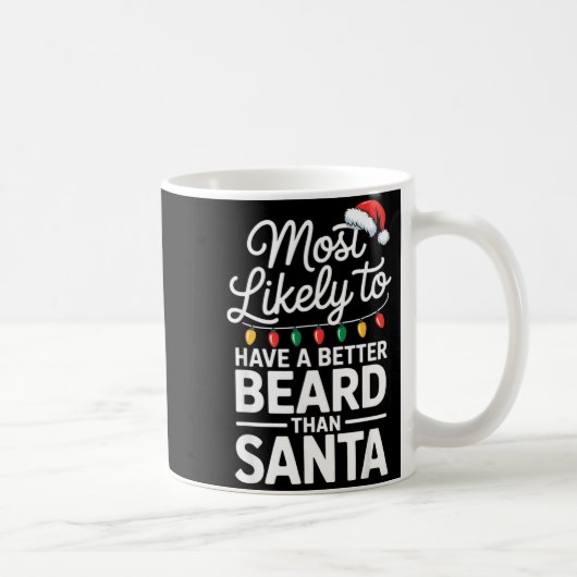 Most Likely To Have A Better Beard Than Santa Funn コーヒーマグカップ (右)