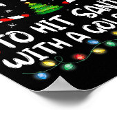 Most Likely To Hit Santa With A Golf Ball Christma ポスター (角)