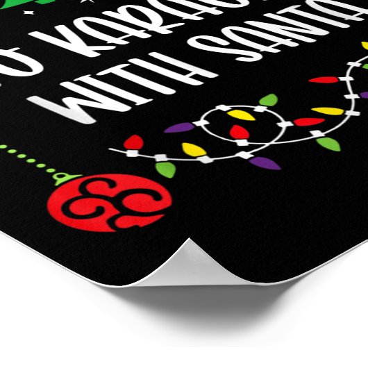 Most Likely To Karaoke With Santa Funny Christmas  ポスター (角)