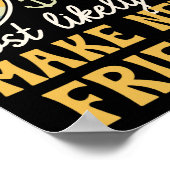 Most Likely To Make New Friends Matching Family Cr ポスター (角)