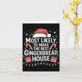 Most Likely To Make The Gingerbread House Christma カード (黄色い花)