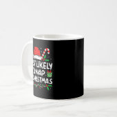Most Likely To Nap On Christmas Funny Matching Fam コーヒーマグカップ (正面左)