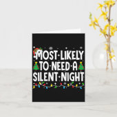Most Likely To Need A Silent Night Family Matching カード (黄色い花)