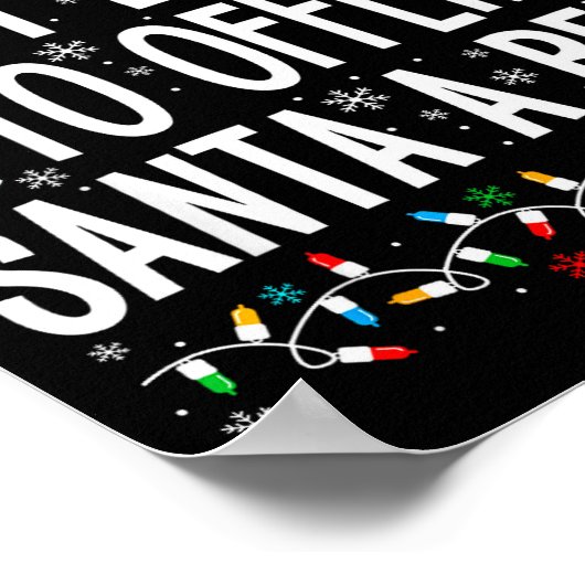 Most Likely To Offer Santa A Beer Funny Drinking C ポスター (角)