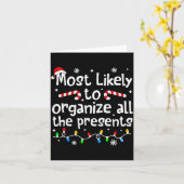 Most Likely To Organize All The Christmas Matching カード (黄色い花)