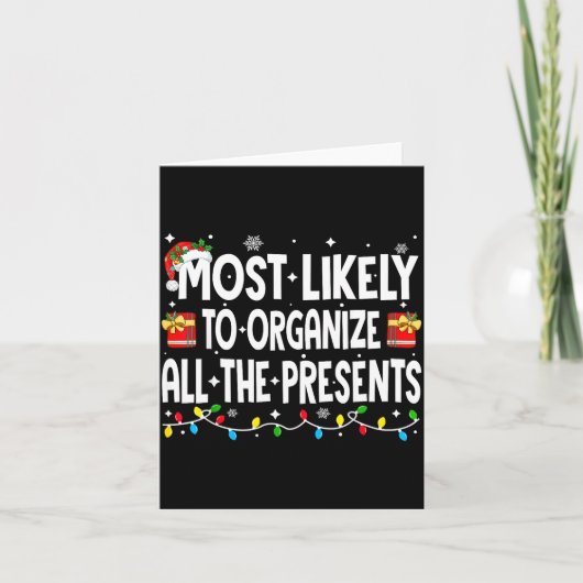Most Likely To Organize All The Christmas Pajamas  カード (正面)