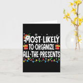 Most Likely To Organize All The Christmas Pajamas  カード (黄色い花)