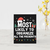 Most Likely To Organize All The Christmas Xmas  カード (黄色い花)