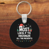 Most Likely To Organize All The Christmas Xmas  キーホルダー (正面)