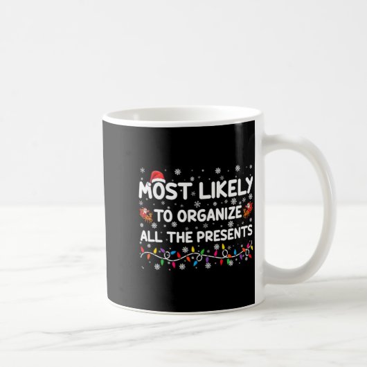 Most Likely To Organize All The Xmas コーヒーマグカップ (右)