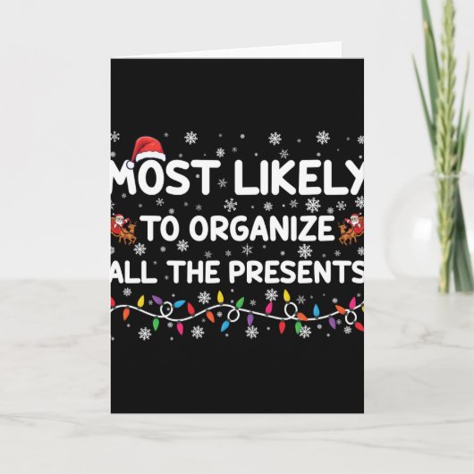 Most Likely To Organize All The Xmas Toddler T Shi カード (正面)