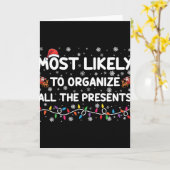 Most Likely To Organize All The Xmas Toddler T Shi カード (黄色い花)