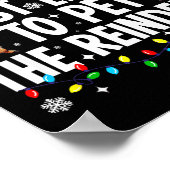 Most Likely To Pet The Reindeer Funny Matching Fam ポスター (角)