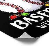 Most Likely To Play Baseball With Santa Christmas  ポスター (角)